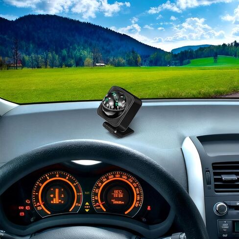 Veemoon Car Compass Ball Dashboard Mount for Automotive Outdoor Navigation, Portable Compass for Car, Boat, Truck, Suitable for Off-Road and Marine Use in Kuwait