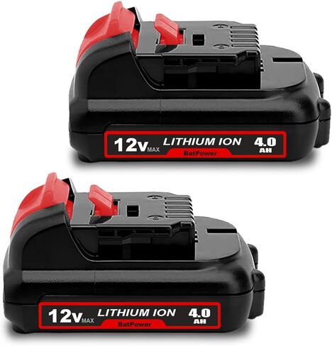 استبدال بطارية BatPower 12V 4Ah DCB120 لبطارية Dewalt 12V Max 1.5Ah DCB120 2.0Ah DCB122 3.0Ah DCB124 متوافق مع بطارية ديوالت 12 فولت ليثيوم أيون 3Ah 2Ah 1.5Ah in Saudi Arabia
