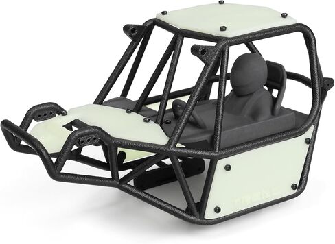 قفص نايلون حقيقي مع مجموعة لوحات يمكنك صنعها بنفسك لأجزاء ترقية SCX24 C10 JLU Bronco Base Camp 4Runner (أسود) in Kuwait