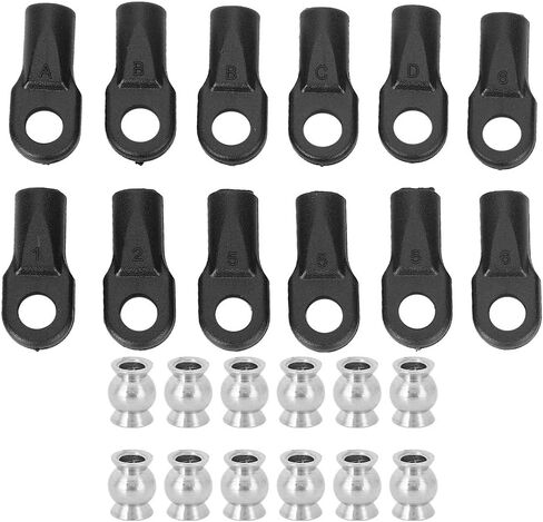 Fydun RC Rod Ends with Hollow Balls, 12pcs 1/10 E RC Car - Parts & Accessories in Kuwait
