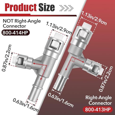2 Pcs 800-413HP 800-414HP Aluminum HVAC Heater Inlet Hose Tee Connector, Compatible with 00-14 GMC Yukon Sierra Chevy Tahoe Suburban Silverado Cadillac Escalade, Replace 15055342 15055343 in Kuwait