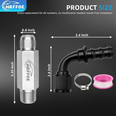 Upgraded Top Heater Hose Compatible with Dodge Ram 6.7L Cummins 2007.5+, 10AN Push Lock Fitting, Quick Disconnect Delete, Replace 52014739AG 55056711AC 55056966AA 68005253AA in Saudi Arabia