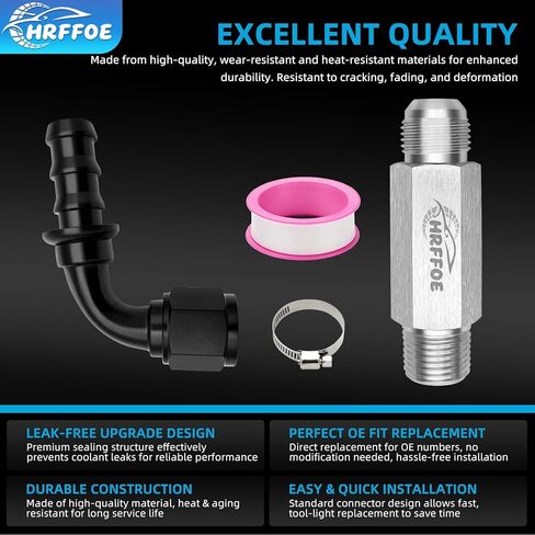 Upgraded Top Heater Hose Compatible with Dodge Ram 6.7L Cummins 2007.5+, 10AN Push Lock Fitting, Quick Disconnect Delete, Replace 52014739AG 55056711AC 55056966AA 68005253AA in Saudi Arabia