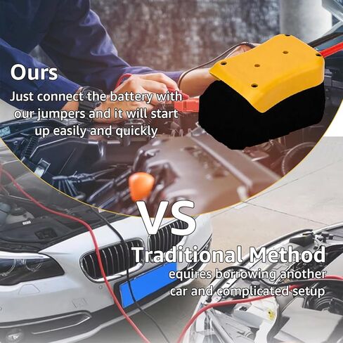 مشبك كابل القفز مع محول، متوافق مع De. Walt 20V Battery Jump Start 2FT 8AWG كابل سيليكون لتعزيز السيارة مقاوم لدرجة الحرارة 200 درجة فهرنهايت لملحقات بدء تشغيل البطارية لأداة السيارات in Kuwait