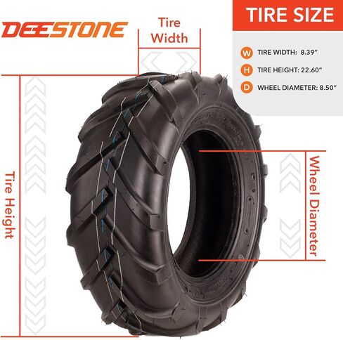 إطار جرار Deestone 23x8.50-12 D405 - 93A3 23x8.50x12 - 6 طبقات T/L - حزمة إطار/سلسلة مفاتيح متينة لإطارات المزرعة in Kuwait