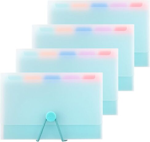 Yoobi Index Legal Dividers Card Holder Set 3x5 – Pack of 4 with Storage Cases & Tab Dividers – Holds 100 Cards Each – Colorful Note Card Organizer for Students, Teachers & Office Use in Kuwait