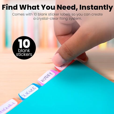 Yoobi Index Legal Dividers Card Holder Set 3x5 – Pack of 4 with Storage Cases & Tab Dividers – Holds 100 Cards Each – Colorful Note Card Organizer for Students, Teachers & Office Use in Kuwait