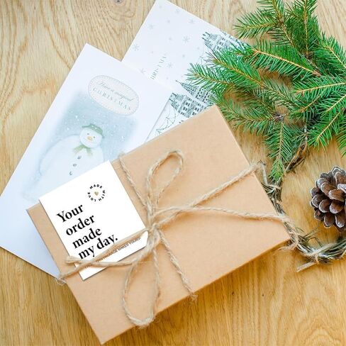 50PCS Your Order Made My Day Cards, Thank You Cards for Small Business, 3" x 3.5" Customer Appreciation Card for Shop, Online Retailers, Business Supplies and Local Stores in Kuwait
