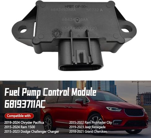 Fuel Pump Control Module Compatible with Chrysler Pacifica 2019-2024 Ram 1500 2014-2024 Challenger 2015-2023, Replace 68193711AC 68193711AB 68193711AA in Kuwait