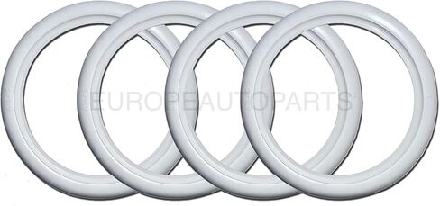Atlas Whitewall 8 inch Rims White Wall tire Sidewall Topper Rubber Tire Ring Set of 4 Pcs. Golf cart White Wall 8 inch Tire Insert in Kuwait