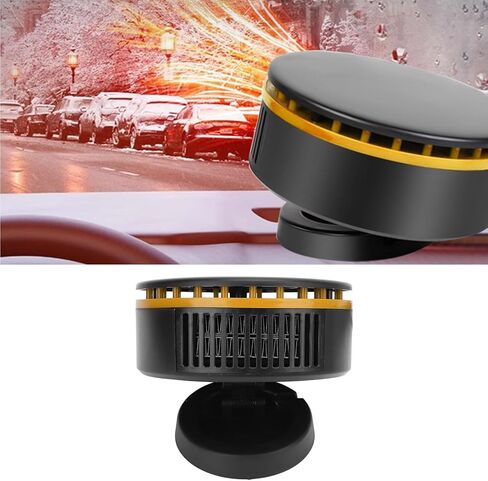 RiToEasysports Car Heater Portable 12V Car Defroster with Plastic Housing 150W Fast Heating Adjustable Air Outlet and Handle for Windshield Defogging in Sedans SUVs Trucks (Yellow) in Saudi Arabia