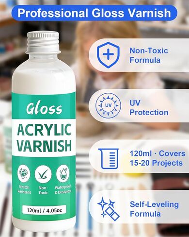 27 Pcs Air Dry Clay Kit with Clay Glaze - 120ml Gloss Varnish, Rollup Storage Bag, Professional Clay Sculpting Tools Set, Complete Pottery Kit for Beginners Adults Kids in Kuwait