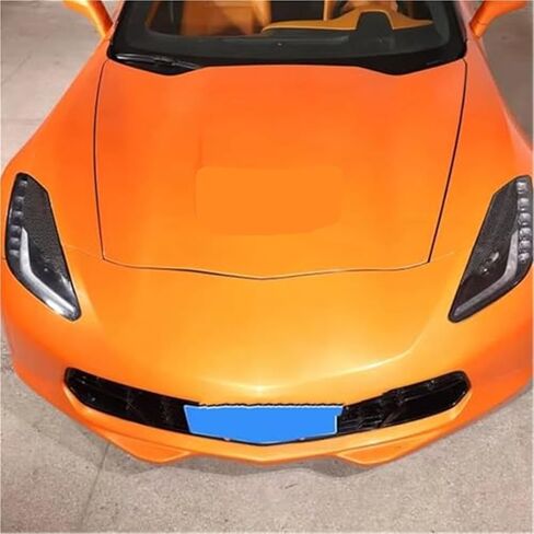 الحاجب الأمامي، لسيارة Corvette C7 2014 2015 2016 2017 2018 2019 ملصق من ألياف الكربون غطاء أمامي Decoartive ملصق حواجب السيارة الأمامية in Kuwait