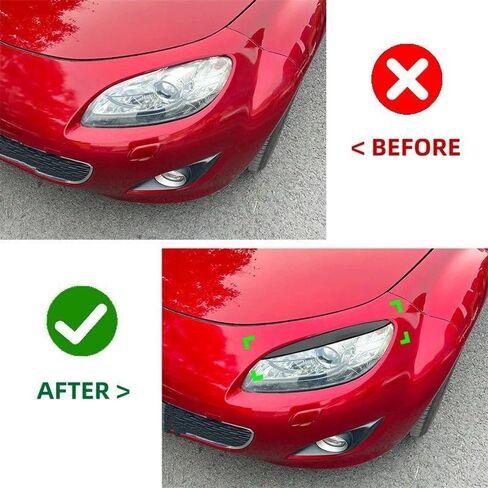 for Mazda MX-5 NC for Miata 2009 2010 2011 2012 2013 2014 2015 Car Headlight Eyebrow Eyelids Cover Exterior Accessories Headlight Eyebrow Eyelid Cover Trim in Kuwait