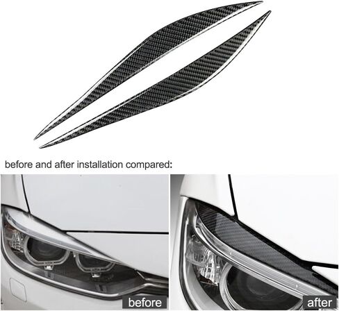 ألياف الكربون المصابيح الأمامية الحواجب الجفون استبدال ل F30 320i 325i 316i المصابيح الأمامية الحاجبين 3 سلسلة الملحقات in Kuwait