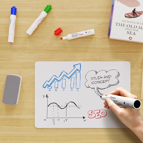 Comix Low Odor Dry Erase Markers, Chisel Tip Whiteboard Marker, 8 Assorted Colors Pack of 36 Markers for Classrooms Offices & Home Offices in Kuwait