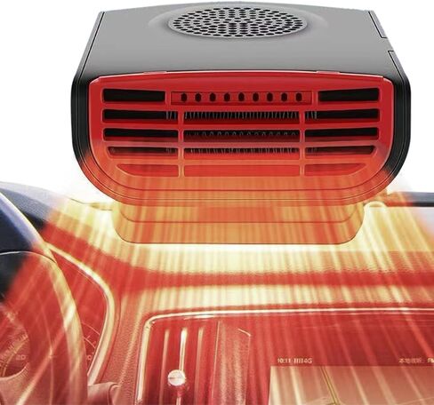 12V Portable Car Heater & Defroster, 3-in-1 Multi-Function Windshield Heater with Fast Heating, Defrost & Defog | 360° Adjustable Plug In Auto Heater for Vehicle, SUV, RV, Truck in Kuwait
