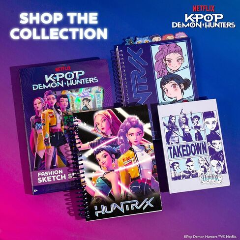 مجموعة رسم الأزياء Kpop Demon Hunters™، تتضمن كتاب تلوين وأقلام هلامية وملصقات Kpop Demon Hunters واستنسل والمزيد، ألعاب الفتيات الرائعة للأعمار من 6 إلى 8 سنوات in Kuwait