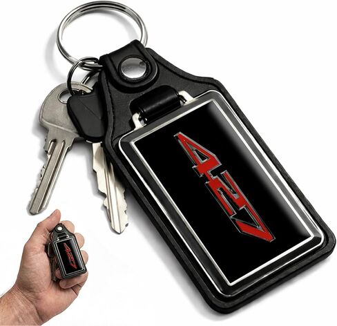 Brotherhood 427 Red Engine Emblem Faux Leather Keychain Key Holder Key Ring For Men Heavy Duty Car Keyring For Men and Women in Saudi Arabia