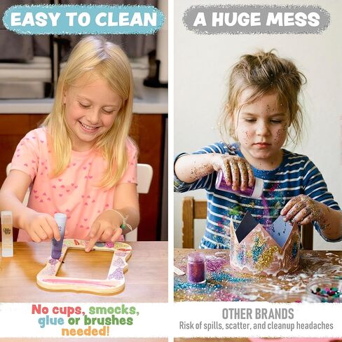 Glitter Stix Mess-Free Glitter Sticks, Set of 12 Colors - Solid Shimmer Topcoat for Coloring Pages, Crafts & Art Projects, No Loose Glitter or Glue, Pairs with Kwik Stix Paint Sticks for Kids in Kuwait