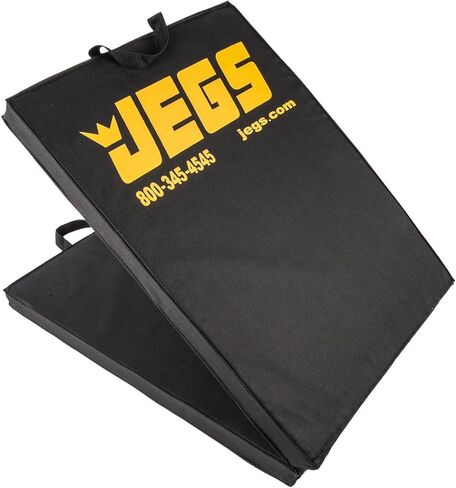 حصيرة الحفرة القابلة للطي من JEGS - وسادة عمل غير مطوية مقاس 48 بوصة × 18 بوصة، وسادة ميكانيكية مطوية مقاس 24 بوصة × 18 بوصة - بطانة إسفنجية سميكة بقياس 1.5 بوصة، نسيج مقاوم للبقع والتمزق شديد التحمل، مقبض حمل مدمج، حصيرة ميكانيكية سوداء in Kuwait