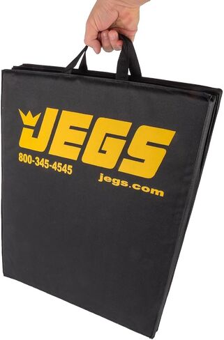 حصيرة الحفرة القابلة للطي من JEGS - وسادة عمل غير مطوية مقاس 48 بوصة × 18 بوصة، وسادة ميكانيكية مطوية مقاس 24 بوصة × 18 بوصة - بطانة إسفنجية سميكة بقياس 1.5 بوصة، نسيج مقاوم للبقع والتمزق شديد التحمل، مقبض حمل مدمج، حصيرة ميكانيكية سوداء in Kuwait