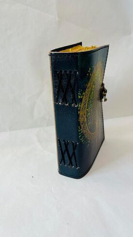 Handmade Vintage Leather Journal, Tree of Life Design, Deckle Edge Unlined Pages, Metal C Lock, 7x5 Inches, 200 Pages in Kuwait