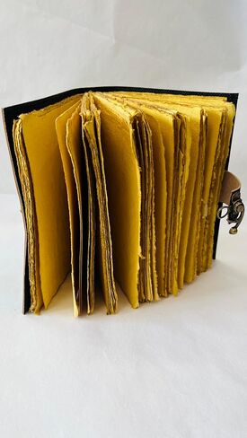 Handmade Vintage Leather Journal, Tree of Life Design, Deckle Edge Unlined Pages, Metal C Lock, 7x5 Inches, 200 Pages in Kuwait