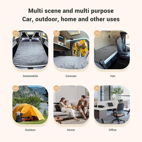 Car Heating Blanket 12V Electric Blanket Car Heated Fast Heating Soft Flannel 48W Portable 100x75cm with Safe Voltage for Camping Road Trips Outdoor Activities in Kuwait