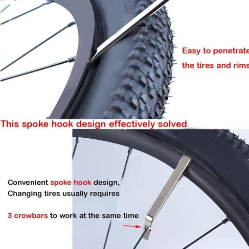 Tire Spoons, Metal Lever Bar Set for Motorcycle Electric Scooter Car Tyre Removal with Ergonomic Grip Heavy Duty Design in Kuwait
