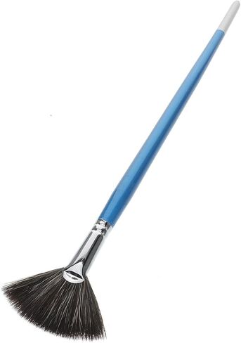 ibasenice Nylon Fan Paint Brush for Acrylic and Watercolor Painting, Blue Ceramic Glaze Brush with Anti-Shedding Bristles, Multi-Purpose Art Tool for Artists and Adults in Kuwait