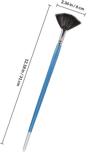 ibasenice Nylon Fan Paint Brush for Acrylic and Watercolor Painting, Blue Ceramic Glaze Brush with Anti-Shedding Bristles, Multi-Purpose Art Tool for Artists and Adults in Kuwait