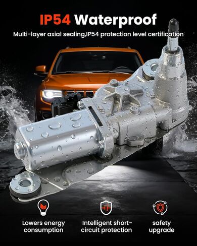 محرك ممسحة الزجاج الأمامي الخلفي متوافق مع Jeep Grand Cherokee 2011 2012 2013 Sport Utility، V6 3.6L/V8 5.7&6.4L|3-Pin، بديل# 55079213AB، 404000 in Kuwait