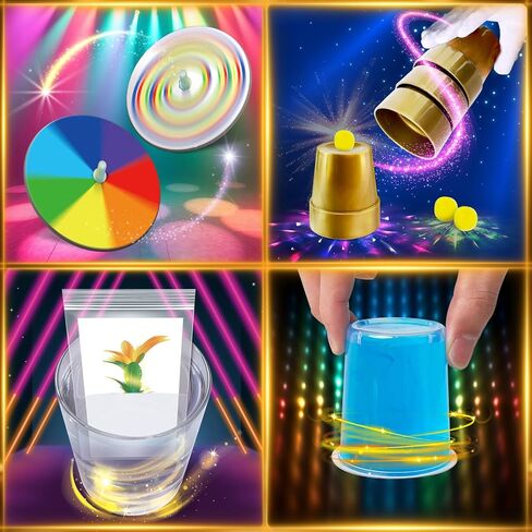 PATIFEED Kids Magic Kit, Magic Tricks Set with Magician Costume & Top Hat & Video Instructions for Boys Girls Ages 6-12, Christmas Halloween Birthday Gift Toys for Kids in Kuwait