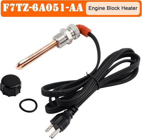 F7TZ-6A051-AA سخان كتلة المحرك 120 فولت 1000 وات مناسب لشاحنات الديزل Ford F250/350/450/550 7.3L 97-03، والرحلات وFord E-Series 7.3L شاحنات الديزل 97-03 in Kuwait