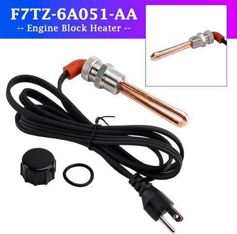 F7TZ-6A051-AA سخان كتلة المحرك 120 فولت 1000 وات مناسب لشاحنات الديزل Ford F250/350/450/550 7.3L 97-03، والرحلات وFord E-Series 7.3L شاحنات الديزل 97-03 in Kuwait