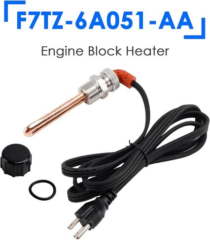 F7TZ-6A051-AA سخان كتلة المحرك 120 فولت 1000 وات مناسب لشاحنات الديزل Ford F250/350/450/550 7.3L 97-03، والرحلات وFord E-Series 7.3L شاحنات الديزل 97-03 in Kuwait
