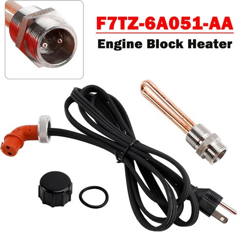 F7TZ-6A051-AA سخان كتلة المحرك 120 فولت 1000 وات مناسب لشاحنات الديزل Ford F250/350/450/550 7.3L 97-03، والرحلات وFord E-Series 7.3L شاحنات الديزل 97-03 in Kuwait