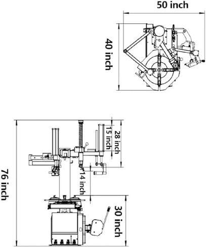 KT-T830W 2.0HP آلة تغيير الإطارات مع حبة الناسف المهنية عجلة معدات إصلاح الإطارات الثقيلة in Kuwait