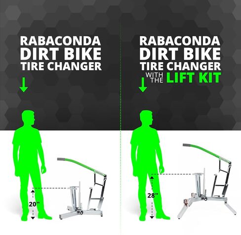 Rabaconda Dirt Bike Tire Changer Lift Kit - Elevate Your Rabaconda Tire Changer by 8 Inches, Tool-Free Assembly, Fits Gen4 Dirt Bike Tire Changers (Mid 2017+) in Kuwait