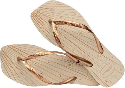 Havaianas Slim Square Fireworks Flip-Flops Rust 39/40 Brazil (US Men's 7/8, Women's 9/10) M in Saudi Arabia