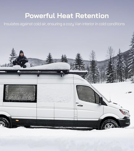 أغطية نوافذ الأبواب الخلفية سميكة للغاية (زوج) لسيارة Ford Econoline Van، مظلة نافذة تعتيم مغناطيسية معزولة، تصميم قابل للطي، AllSeasonGuard Pro in Kuwait
