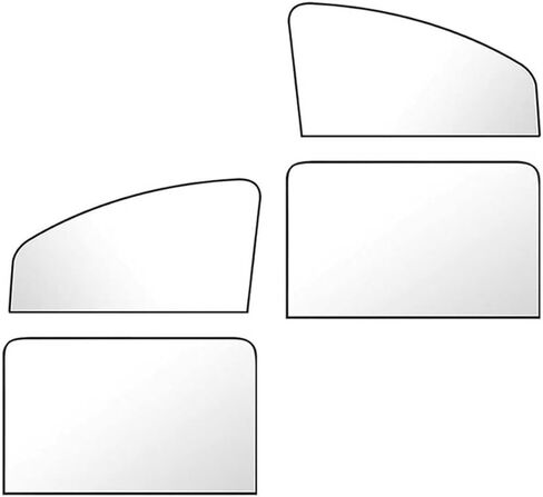 4 PCS Car Side Window Sun Shades, Sun Protection & Heat Blocking Shade, Full Blackout Privacy Curtain for Baby and Kids, Foldable Cover for Front & Rear Windows (Black) in Kuwait