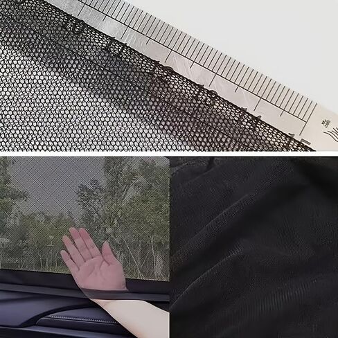 4 Pack Car Window Sun Shades - Breathable Mesh Car Curtains Universal Fit Sunshade for Front and Rear Side Windows,Mosquito Net for Camping in Kuwait