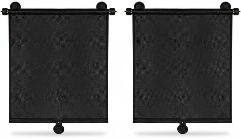 JoEzzy Retractable Car Window Sun Shades for Baby & Kids – 1 Pack Roller Car Shade for Side Windows – UV Protection Sunshade for Car Window – Universal 16"x20" – Ideal for Delivery Drivers & Rideshare in Saudi Arabia