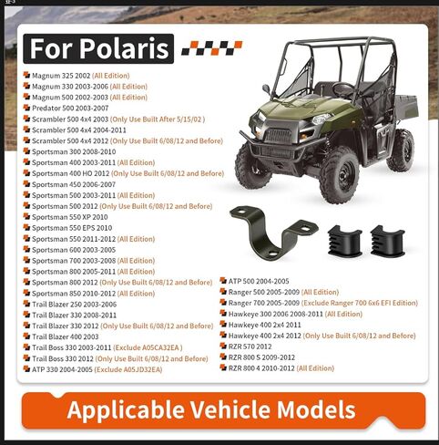 Upper Steering Bushing W/Bracket For Polaris RZR 570 800 Predator 500 Hawkeye Magnum Scrambler Ranger Trail Blazer 300 400 500 550 600 700 800 850 2002-2012 5246732 in Kuwait