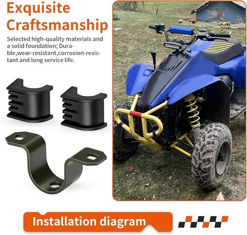 Upper Steering Bushing W/Bracket For Polaris RZR 570 800 Predator 500 Hawkeye Magnum Scrambler Ranger Trail Blazer 300 400 500 550 600 700 800 850 2002-2012 5246732 in Kuwait
