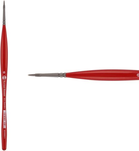 فرشاة طلاء Borciani e Bonazzi Unico Silver الاصطناعية سلسلة 811، مسطحة 14 - فرشاة رسم بمقبض متوسط ​​مصنوعة يدويًا في إيطاليا، لم يتم الإساءة إلى الحيوانات لتصنيعها، أكريليك، زيت، ألوان مائية in Kuwait