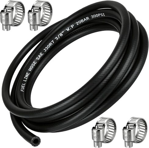 3/8 Inch (10mm) ID Fuel Line Hose 10FT NBR Rubber Push Lock Tubing High Pressure 300PSI for Automotive Fuel Systems Engines and Gas Transmission Line in Kuwait