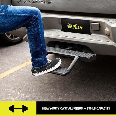 Bully Black 2" Class III Trailer Towing Hitch Step, Black Powder-Coated Cast Aluminum, 23" Wide in Kuwait